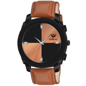 Leather Strap Analogue Watch for Men