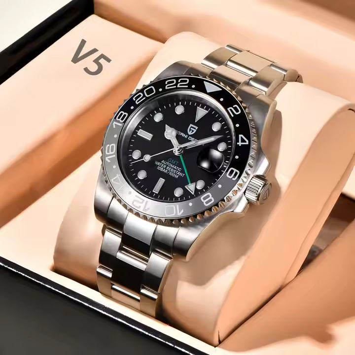 Modern Black and Gray Automatic Watch